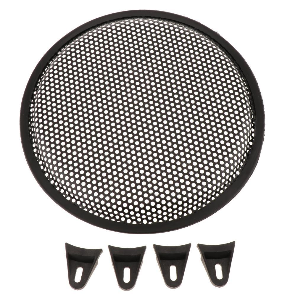 2Piece Speaker Grills Cover Case with Screws Audio Accessoric Black 10inch