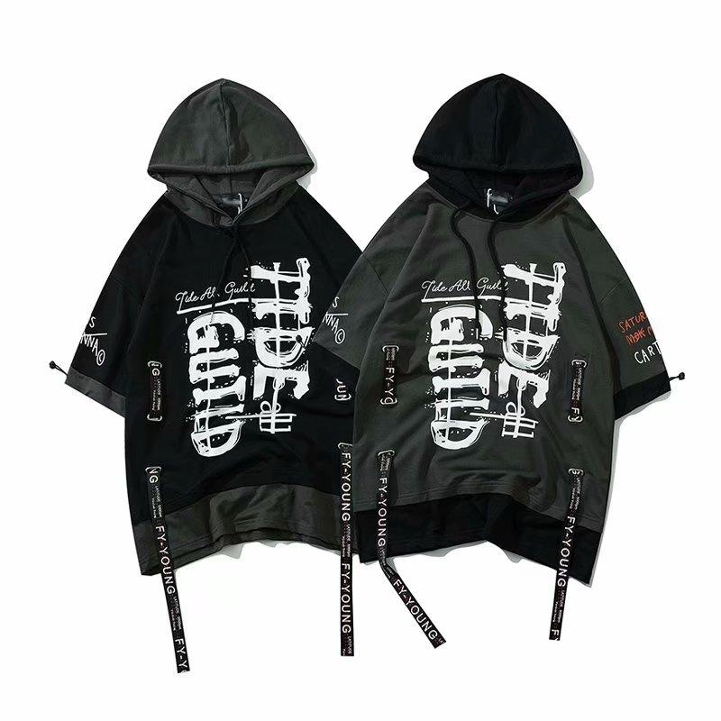 Áo Hoodie Ngắn Tay Phong Cách Năng Động Trẻ Trung Dành Cho Cả Nam Và Nữ 2 Màu