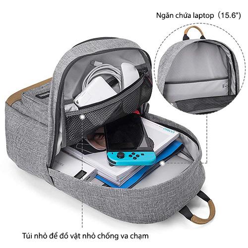 [HÀNG CHÍNH HÃNG] BALO TOMTOC (USA) LIGHTWEIGHT MULTI-PURPOSE LAPTOP 13″14″15″16″ GRAY chất liệu mềm chống trầy xước