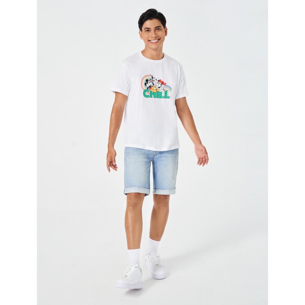 Áo phông nam CANIFA chất liệu cotton in hình mickey 8TS22S048