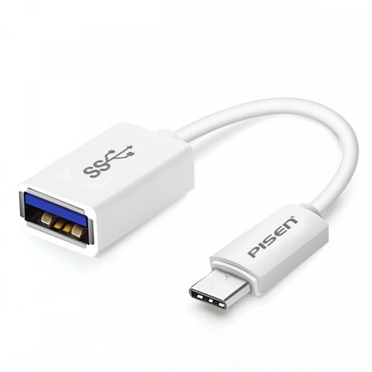 Cáp chuyển đổi USB Type C sang USB 3.0 Pisen 150mm  - Hàng Nhập Khẩu