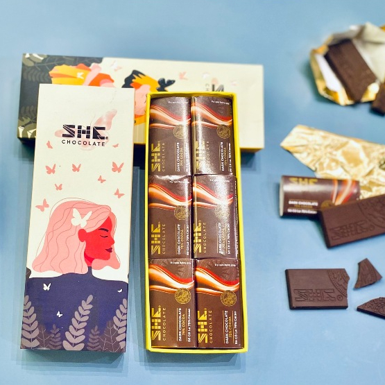 Socola đen nguyên chất 58% cacao đắng vừa ngọt dịu SHE Chocolate