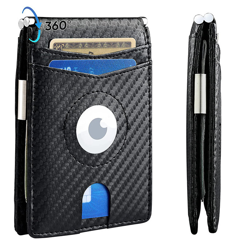 Bóp Nam Đa Năng Lắp Được AirTags Carbon Fiber Wallet RFID