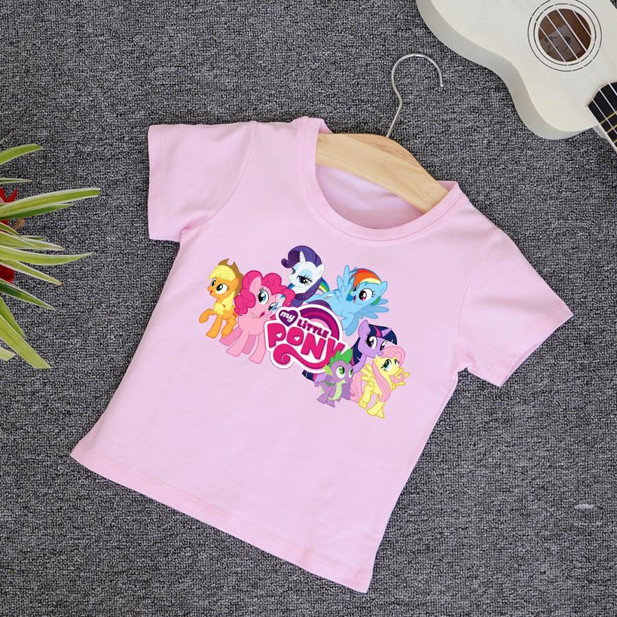 Áo Thun In Hình Ngựa 1 Sừng Pony Bé Gái Cực Thích