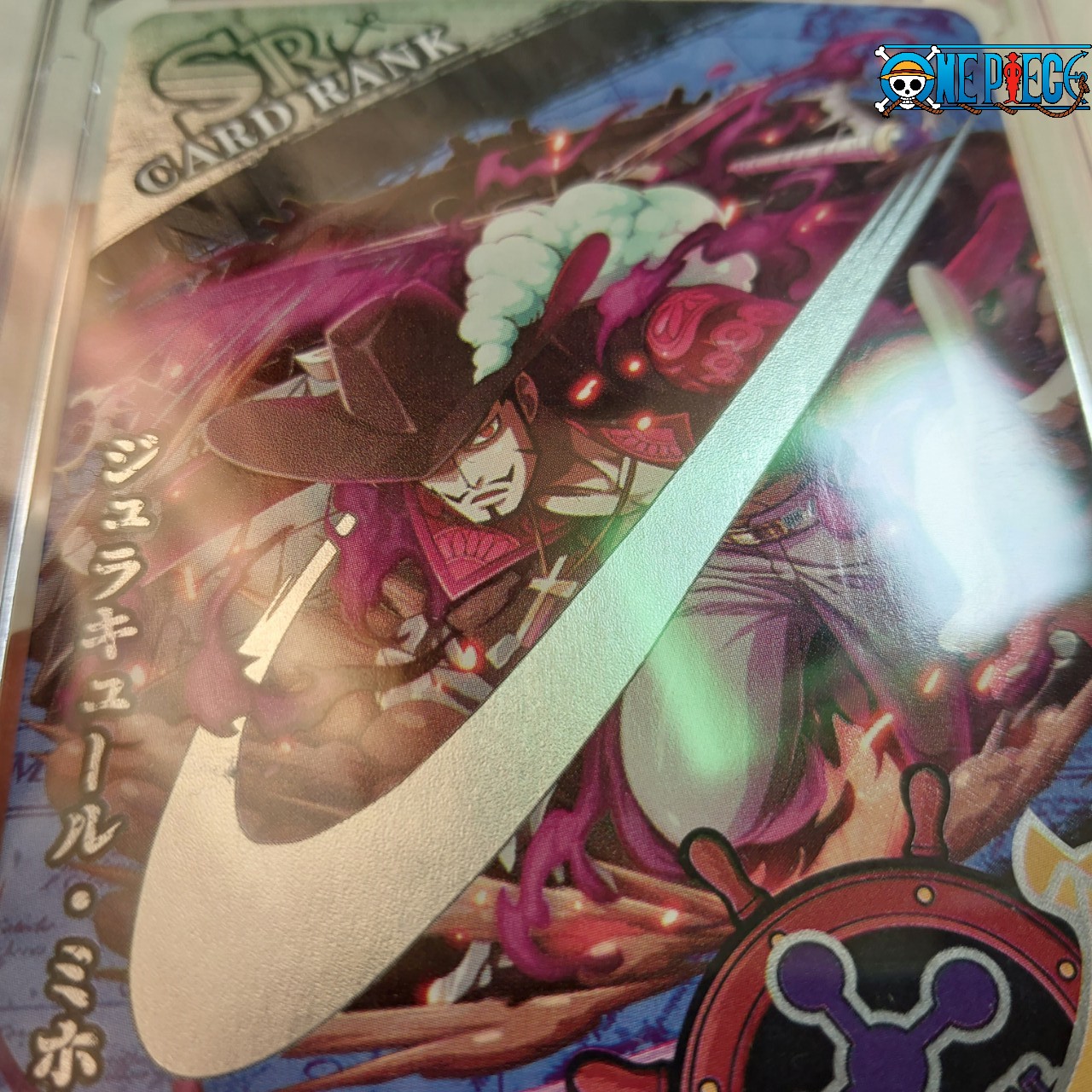 Mihawk Dracule POP01 SR113 Thẻ OnePiece Mắt Diều Hâu thất vũ hải Anime One Piece hiệu ứng phản quang 1459 NF4 1-13