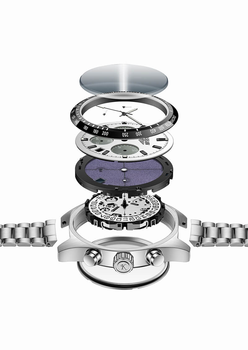 Đồng hồ nam chính hãng KASSAW Eco Drive K988-1 Kính sapphire ,chống xước,Chống nước ,BH 24 tháng