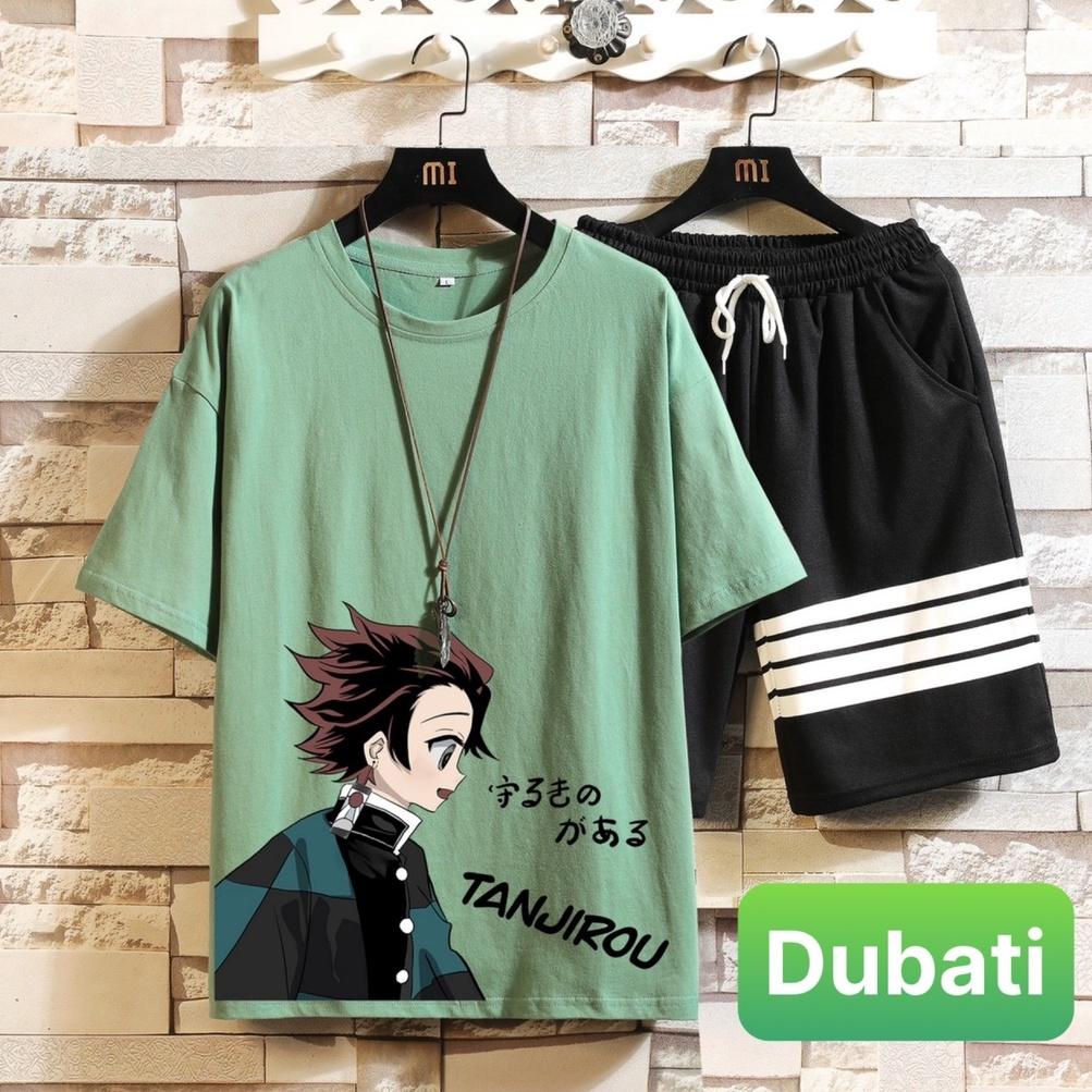 Bộ Thể Thao Nam Tanjirou, Set Đồ Bộ Nam Chất Thun Co Giãn, Năng Động Mùa Hè, Hot Trend 2022- Dubati Fashion