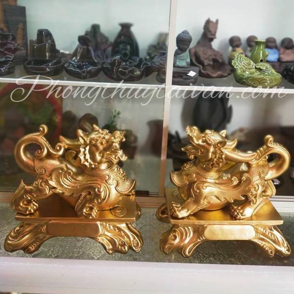 Tỳ Hưu Poly màu vàng dài 22cm