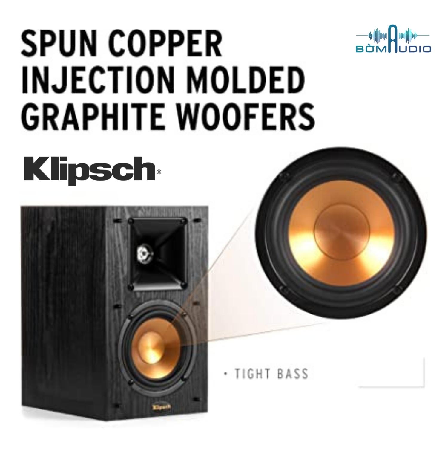 KLIPSCH SYNERGY BLACK LABEL B-100 | Loa Bookshelf Mini Của Klipsch_Hoa Kỳ - Loa Treble 25mm Dome Aluminum _ Thiết kế Họng Kèn TractrixHorn 90°x90° Độc Đáo - Loa Mid/Bass 102mm Màng Cerametallic Mạ Copper Cổ Điển | Hàng Chính Hãng _ Mới 100%