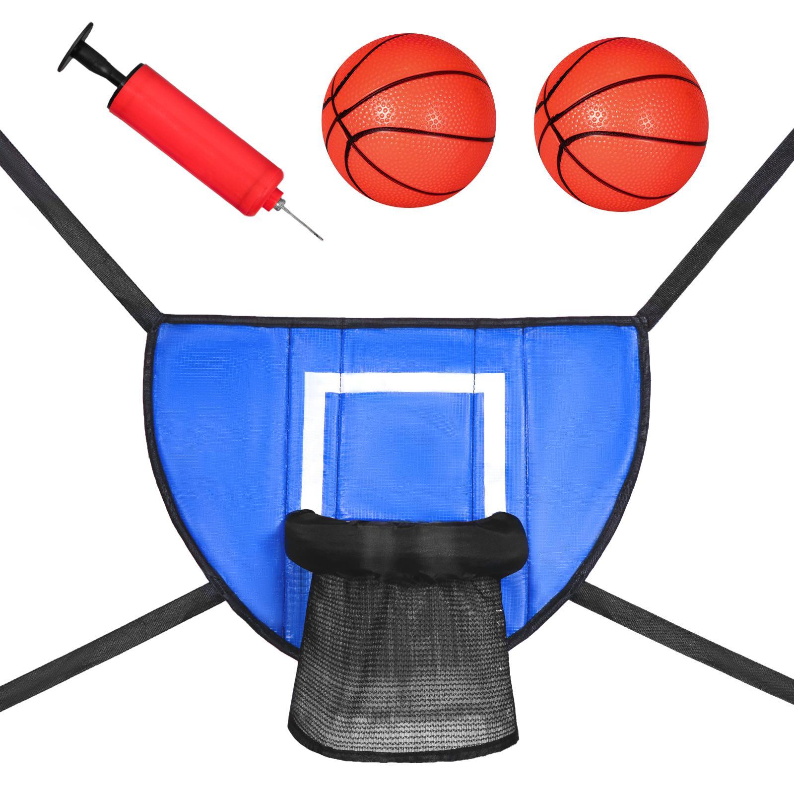 Basketball Hoop for Trampoline Sun Protection with Ball Pump Basketball Rack