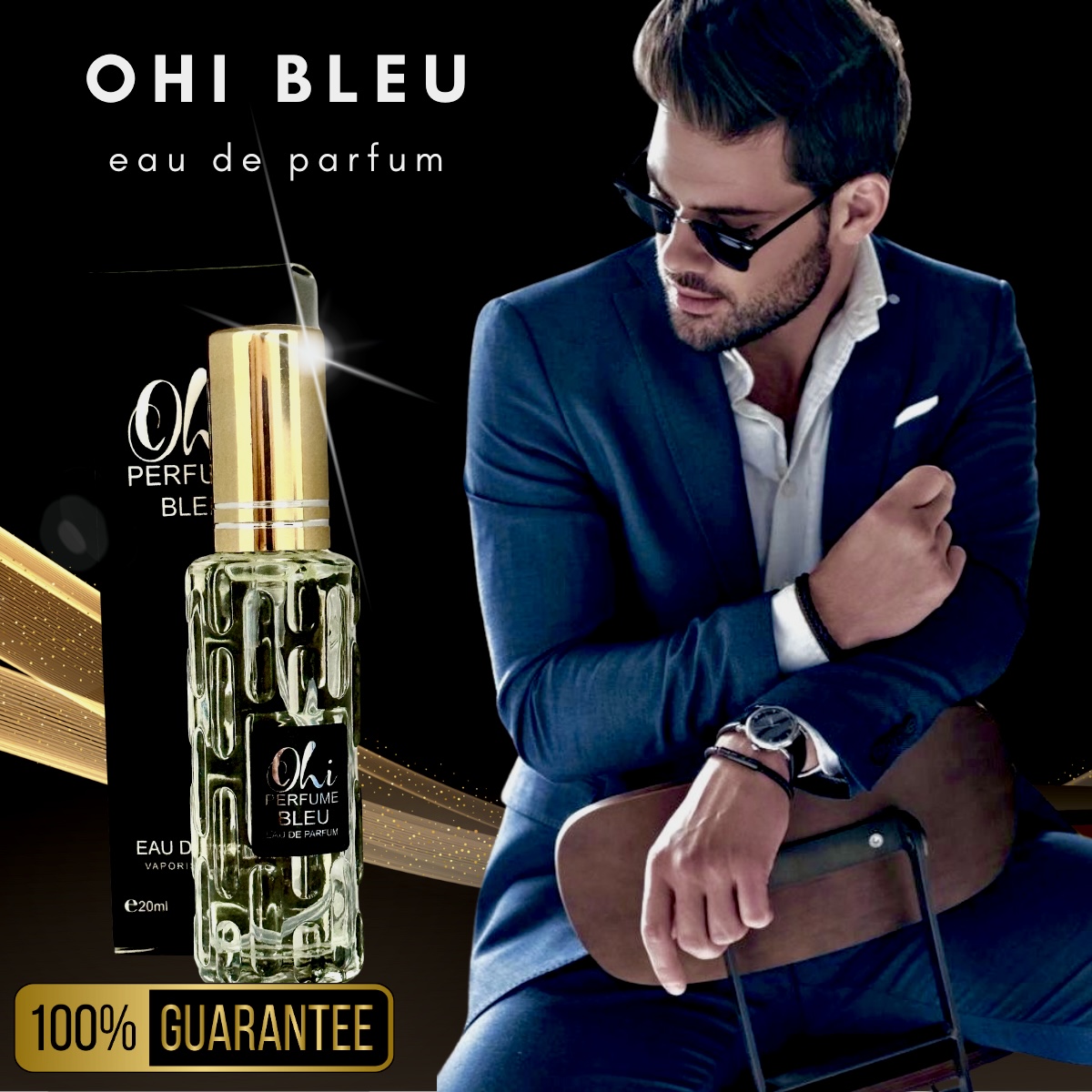 Nước Hoa Nam Ohi Bleu 20ml, Hương gỗ sang trọng, mùi sang lịch Lãm, Thơm Lâu 8-12H