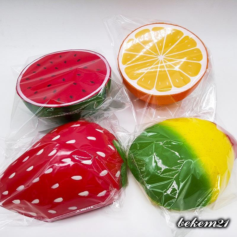 SQUISHY NỬA QUẢ XOÀI 3 MÀU KHỔNG LỒ-SQUISHY NỬA QUẢ THANH LONG KHỔNG LỒ
