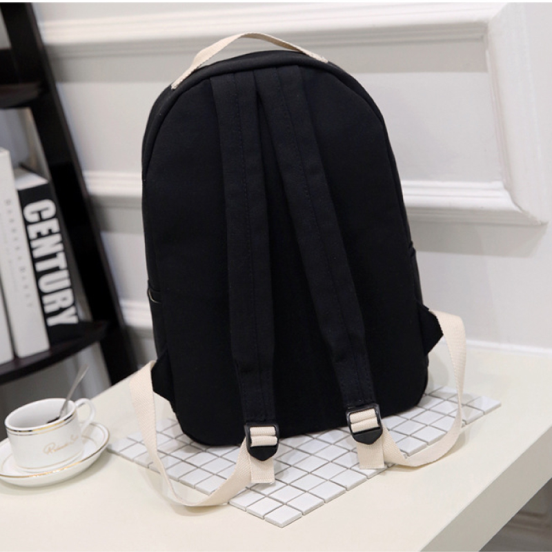 Balo Nữ Kèm Ví Chất Liệu Vải Canvas Ba Lô Đi Học Đi Chơi Thời Trang Cao Cấp Phong Cách Hàn Quốc - Balo Nữ Sinh - VPS08