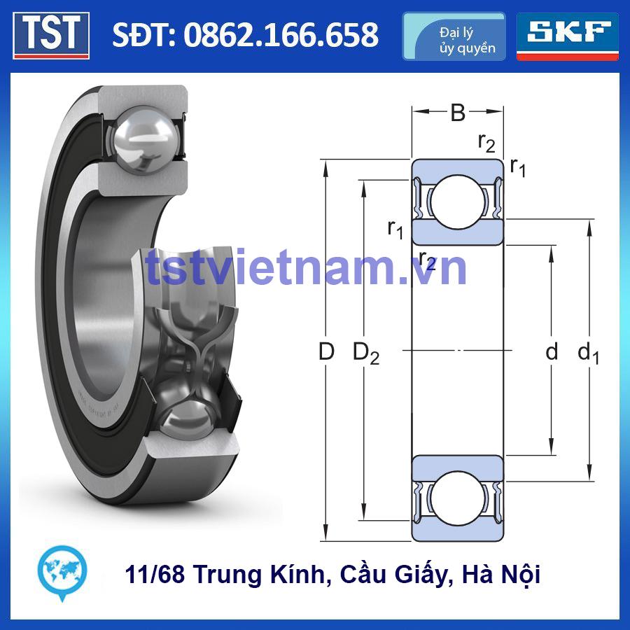 Vòng bi bạc đạn SKF 6000-2RSH