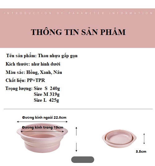 Thau Rửa Gấp Gọn Đa Năng Rất Tiện Lợi