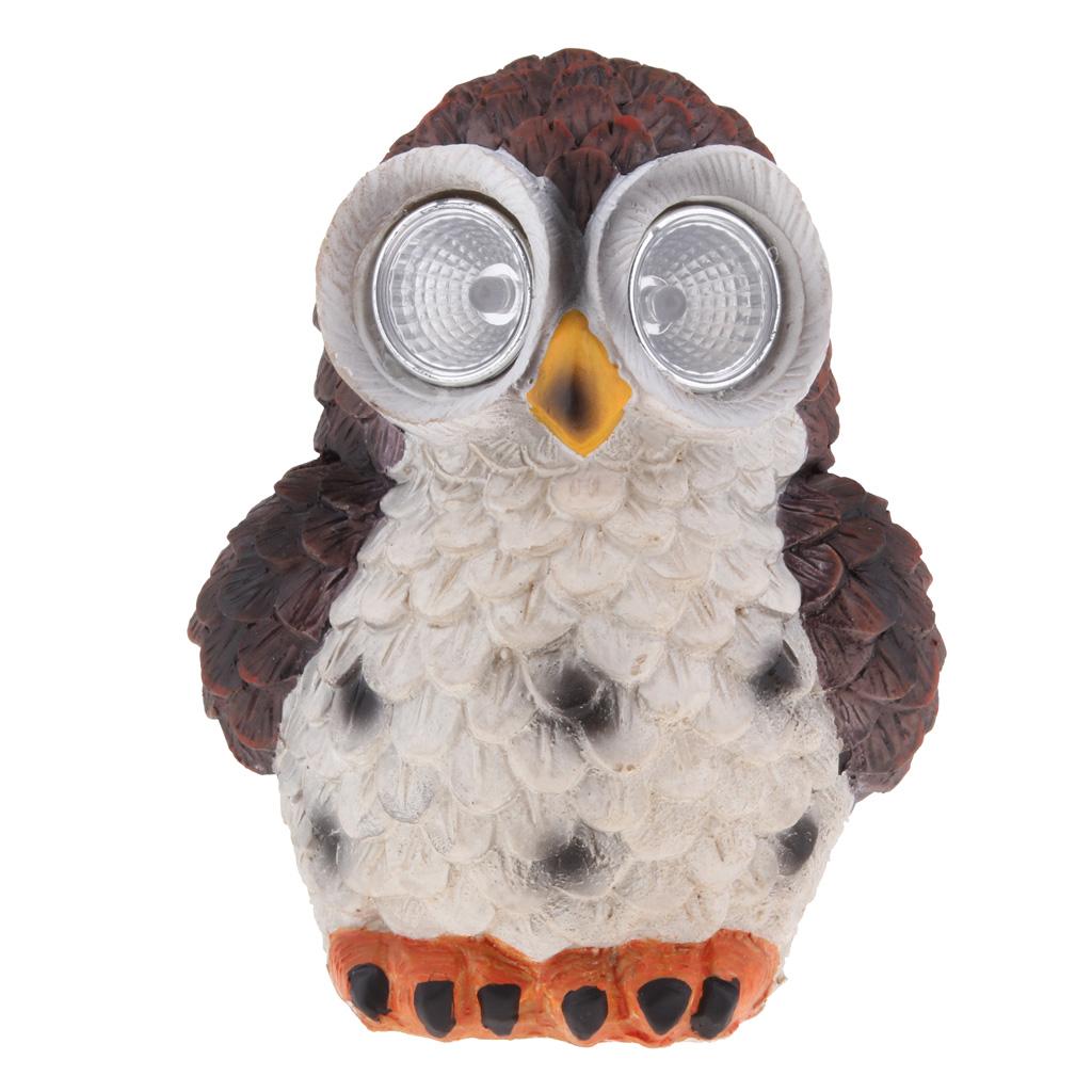 Garden Solar Lights Outdoor,Solar Lights - Resin OWL Decorative Lamp White