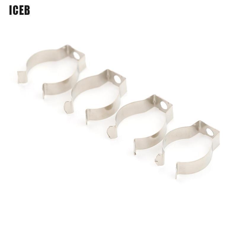 iceb 4Pcs Holder T8 Fluorescent Tube Lamp Bracket Clips Socket Lampholder Silver