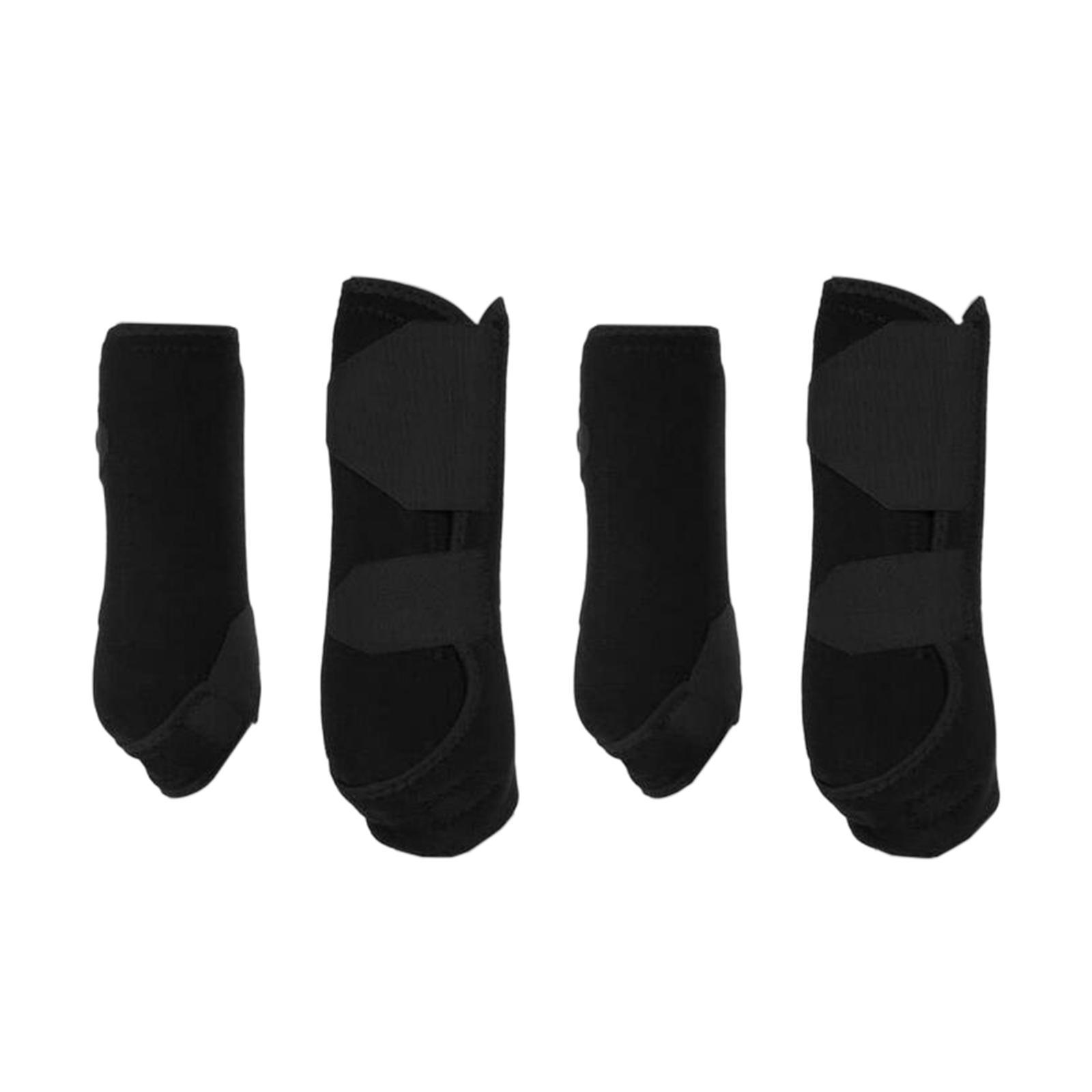 4x Neoprene Horse Boots Leg Wraps Shock Absorbing for Equestrian Equipment