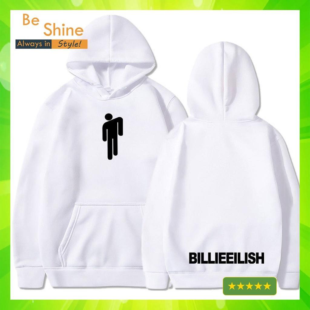 Áo Hoodie Unisex Form Rộng logo Billie Eilish Hiphop GenZ - Ảo Nỉ Bông Dài Tay Basic Thời Trang Nam Nữ - Beshine Store