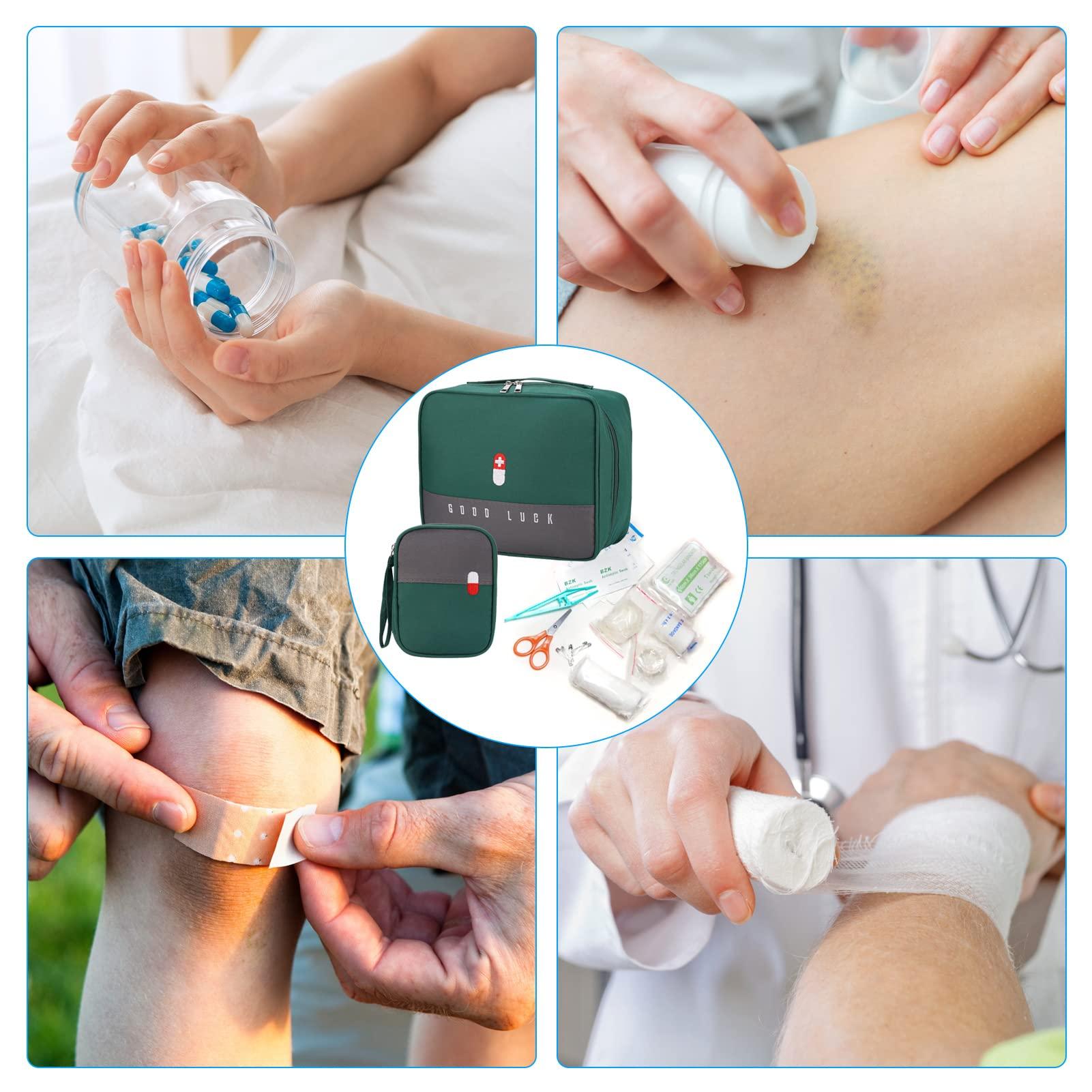 Túi thuốc du lịch trong túi thuốc thứ 2, túi không thấm nước lớn trong túi đầu tiên giúp túi thuốc lưu trữ túi thuốc túi di động để đi du lịch, nhà, văn phòng