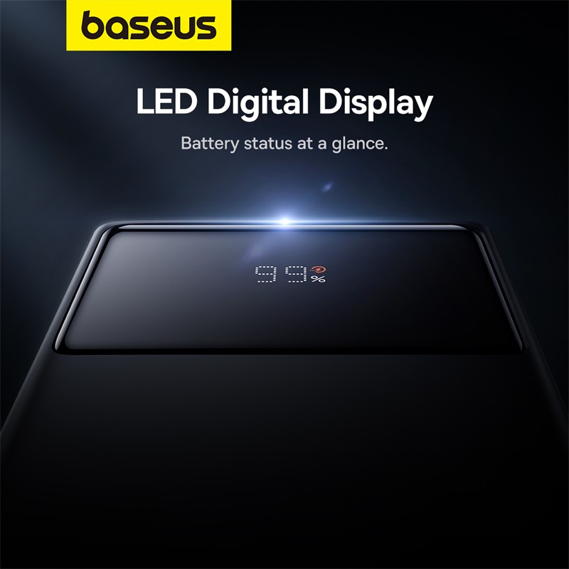 Pin Sạc Dự Phòng OS-Baseus Star-Lord Digital Display Fast Charging Power Bank 30W (Kèm cáp USB to Type-C 3A, 30cm) (Hàng chính hãng)