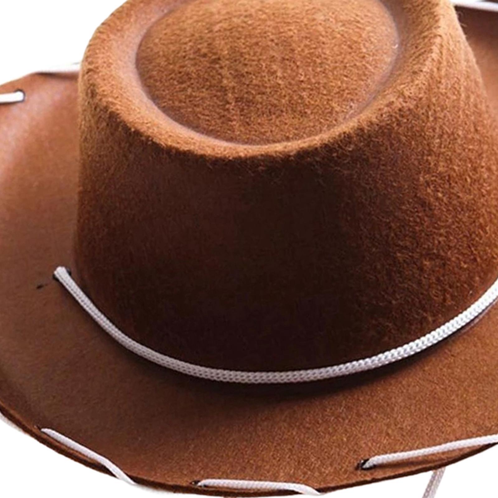 Felt Cowboy Hat for Halloween Costume Accessories, Prop, Kits, Dress up, Role Play, Cosplay, Holiday Decorations