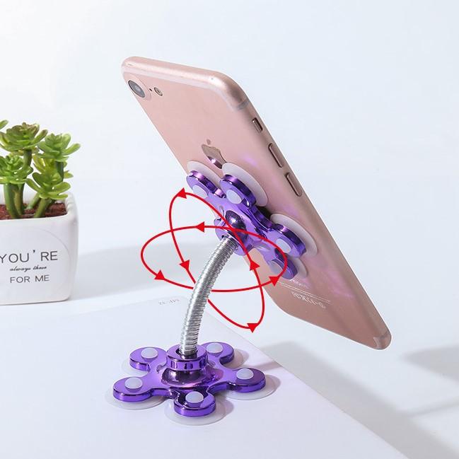 Giá Đỡ Điện Thoại Siêu Dính Hình Cánh Hoa - Giá Treo Điện Thoại Để Bàn, Ô Tô