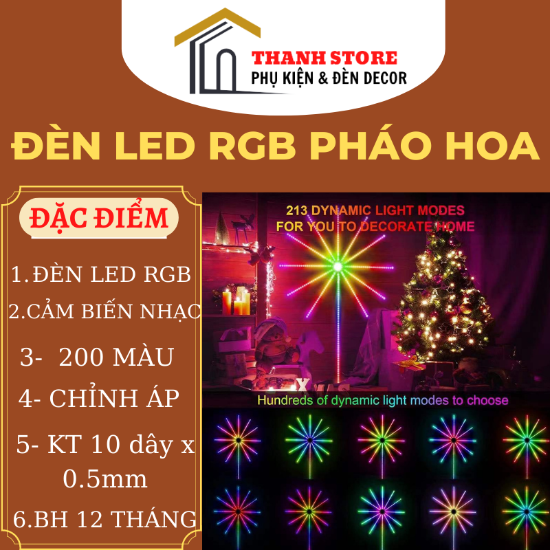 Đèn led chạy màu hình cánh hoa chỉnh APP trang trí trong nhà lễ tết noel sẵn hàng.