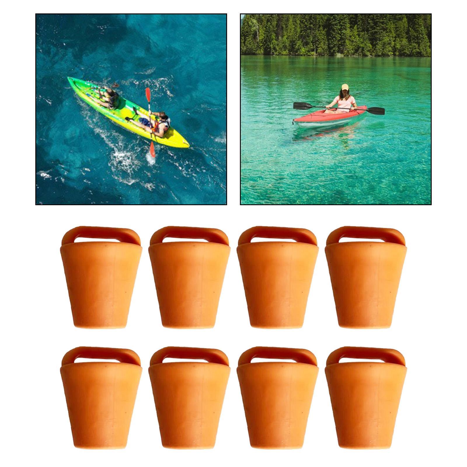 8Pcs Portable Kayak Scupper , Drain Holes Stopper Bung with Handle, Durable TPE Kayak Drain  Kayak  for Yacht, Canoe, Kayak, Dinghy