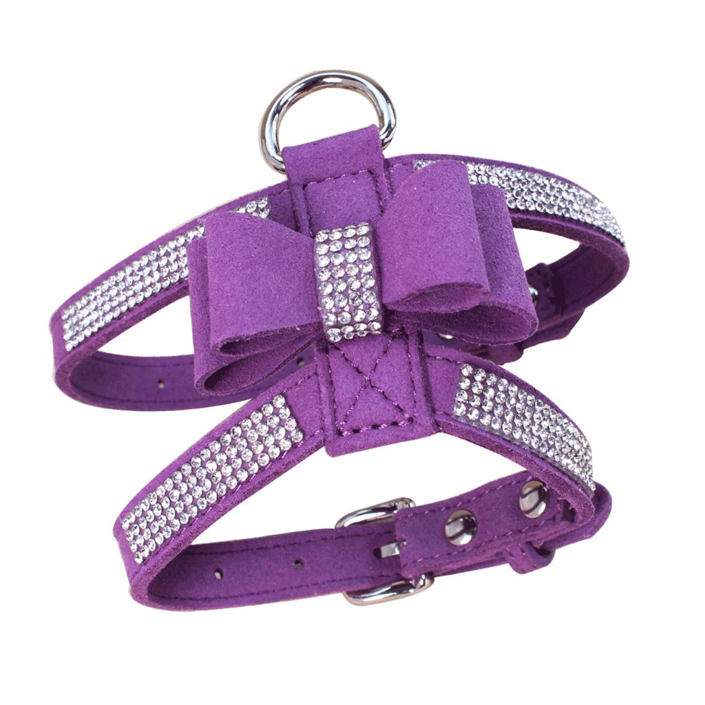 Puppy Adjustable Chest Strap Belt Harness Dog Walking Vest Harness Purple L