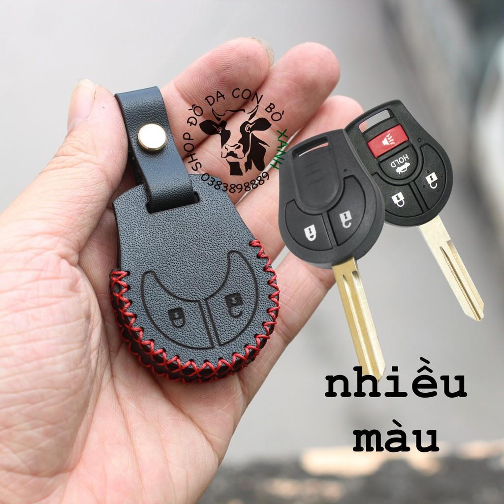 Bao da dành cho Chìa Khoá Nissan Xtrail, Teana, Terra, Navara, Sunny chìa KHOÁ CƠ Handmade Da Thật 001