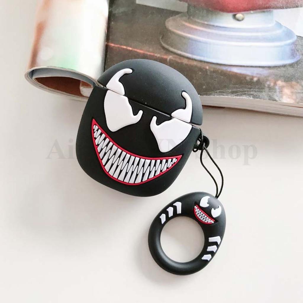 Vỏ bao case airpod 1 và 2, tai nghe bluetooth i11,i12, i9s... Batman và Venom kute silicon cao cấp