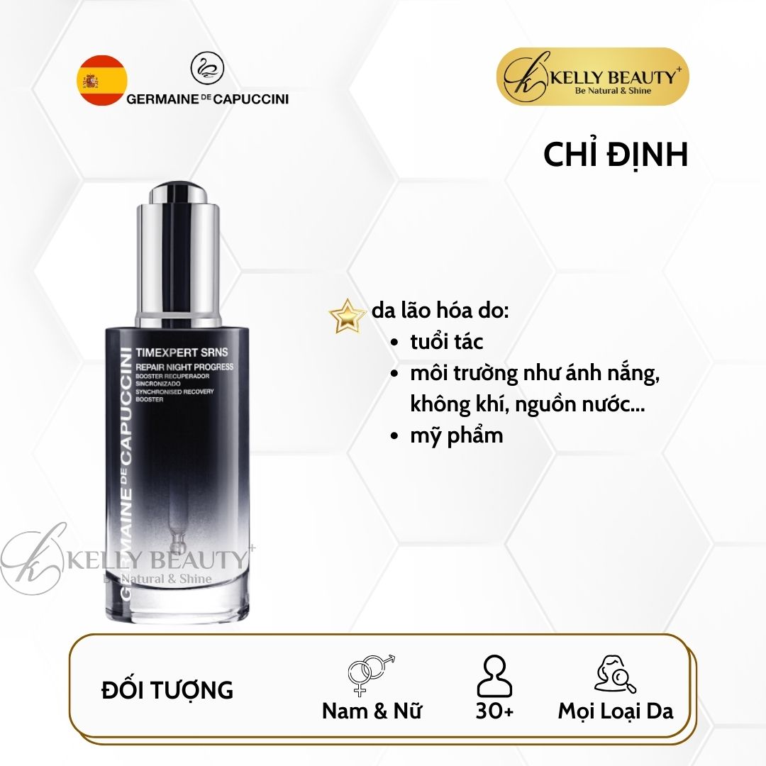Tinh Chất Chống Lão Hóa Timexpert SRNS Repair Night Progress - Germaine de Capuccini | Kelly Beauty