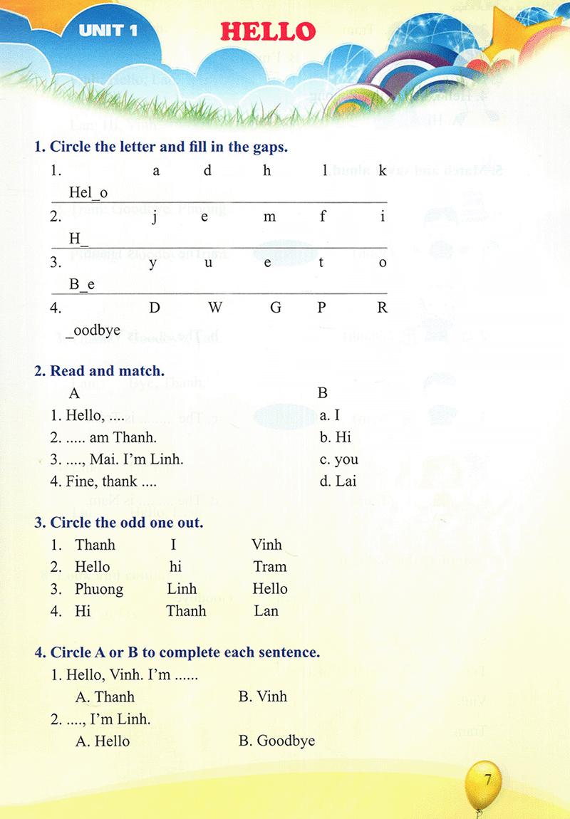 Vở Thực Hành Tiếng Anh Lớp 3