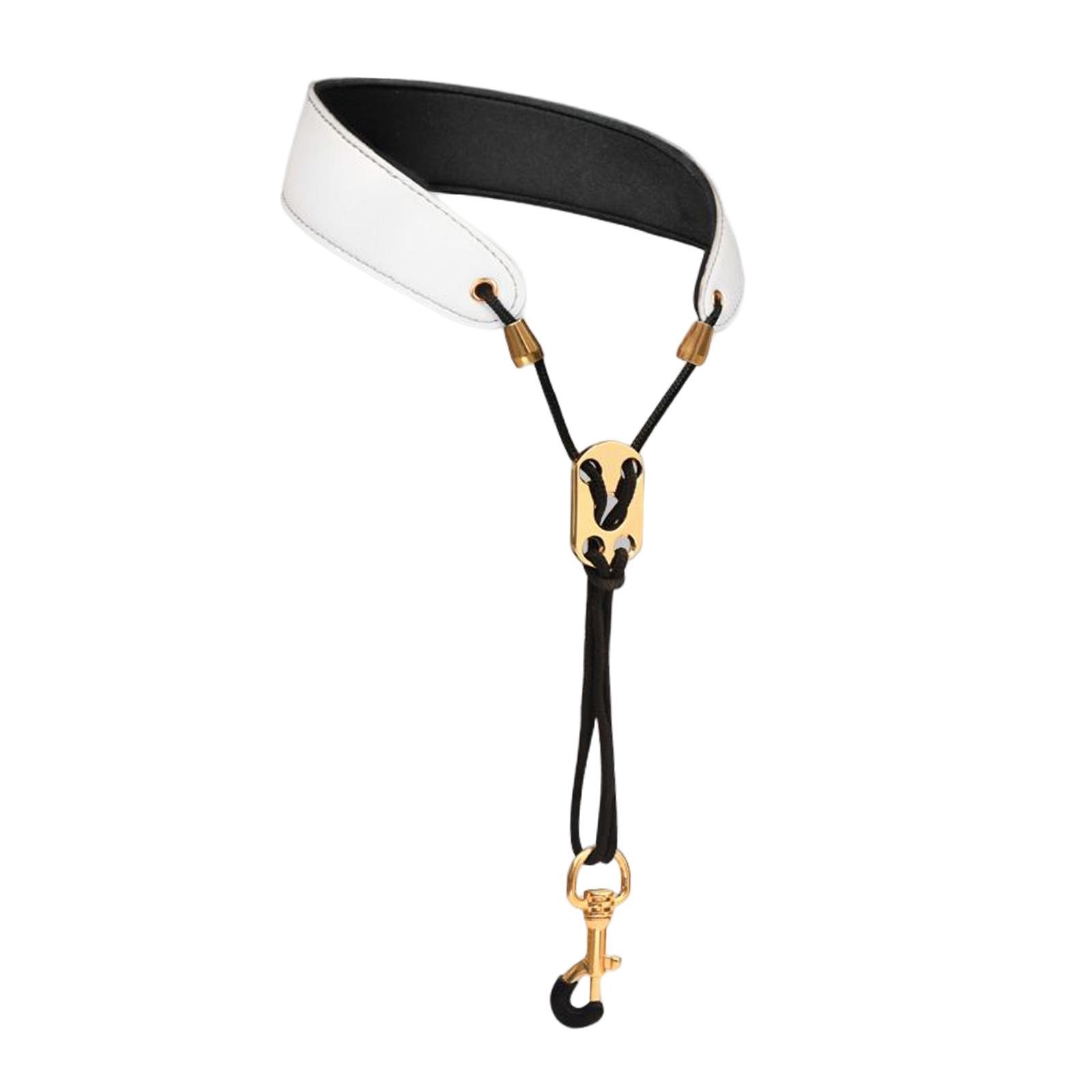 Saxophone Neck Strap Alto Sax Bass Clarinet Tenor White