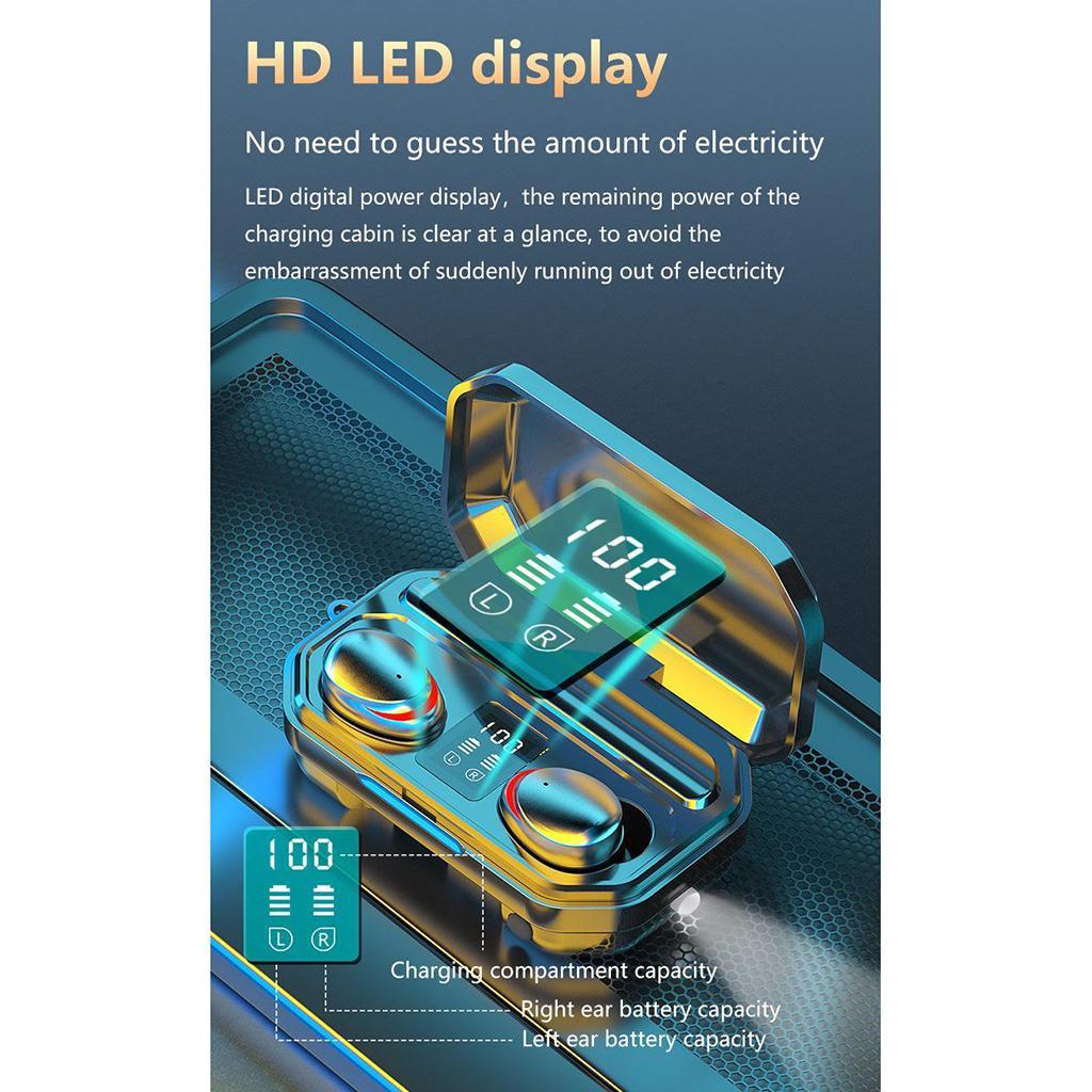 Wireless   Bluetooth V5.1 Headphones Sweatproof with Mic & Charging Box