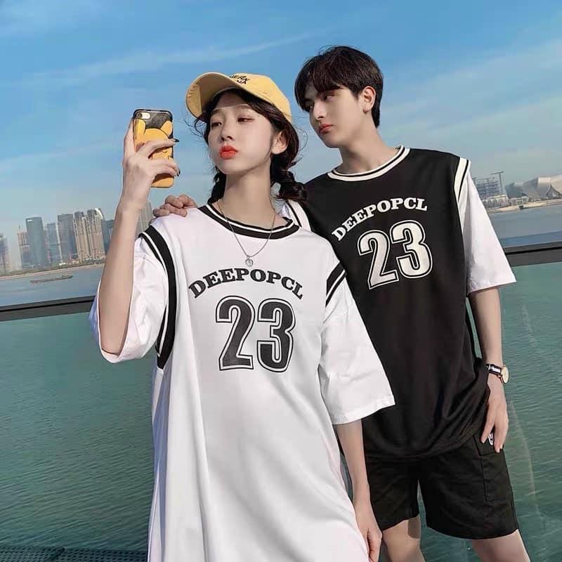 Áo Phông Tay Lỡ Số 23 Unisex Cho Cả Nam Và Nữ; Áo Thun Tay Lỡ Unisex Cả Nam Và Nữ Vải Cotton Đẹp