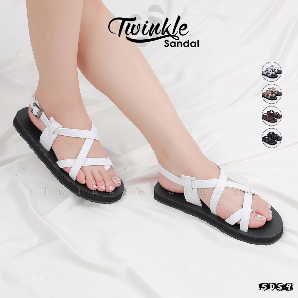 Dép sandal Nữ quai da mềm Đế bệt Cao Su ôm chân mã SD07 SD20 SD32 SD59