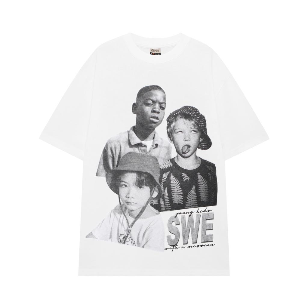 SWE - Áo phông nam nữ BOYS TEE in hình tay ngắn form rộng thời trang chính hãng
