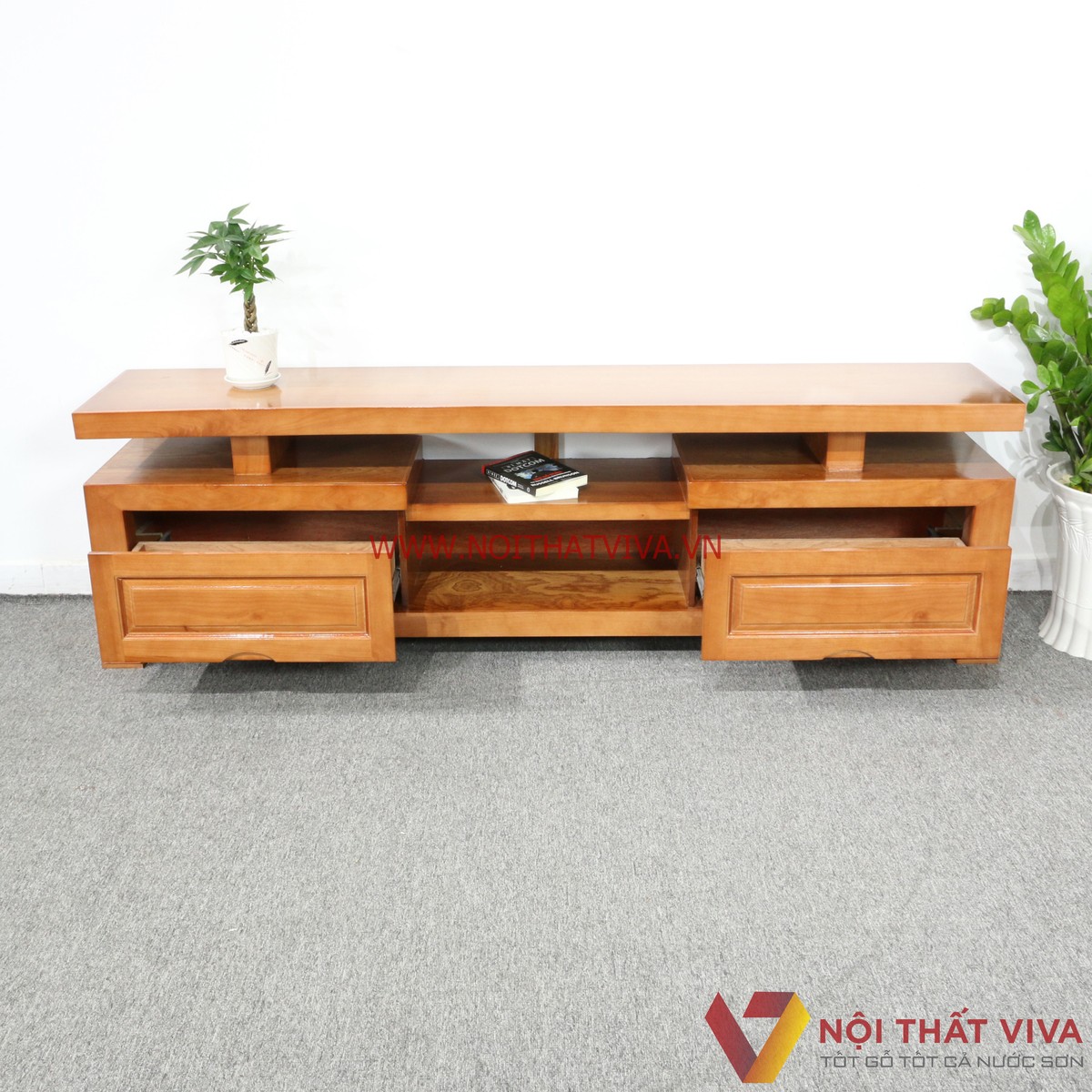 Kệ Tivi Gỗ Xoan Đào Đơn Đẹp Giá Rẻ