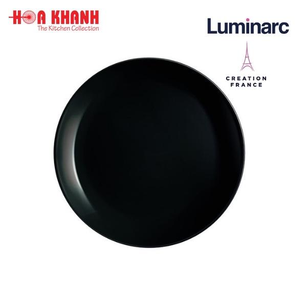Đĩa Thủy Tinh Luminarc Diwali Đen 25cm - bộ 6 đĩa - P0867