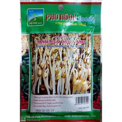 Hạt Giống Mầm Giá Đậu Xanh Phú Nông (100g / Gói)