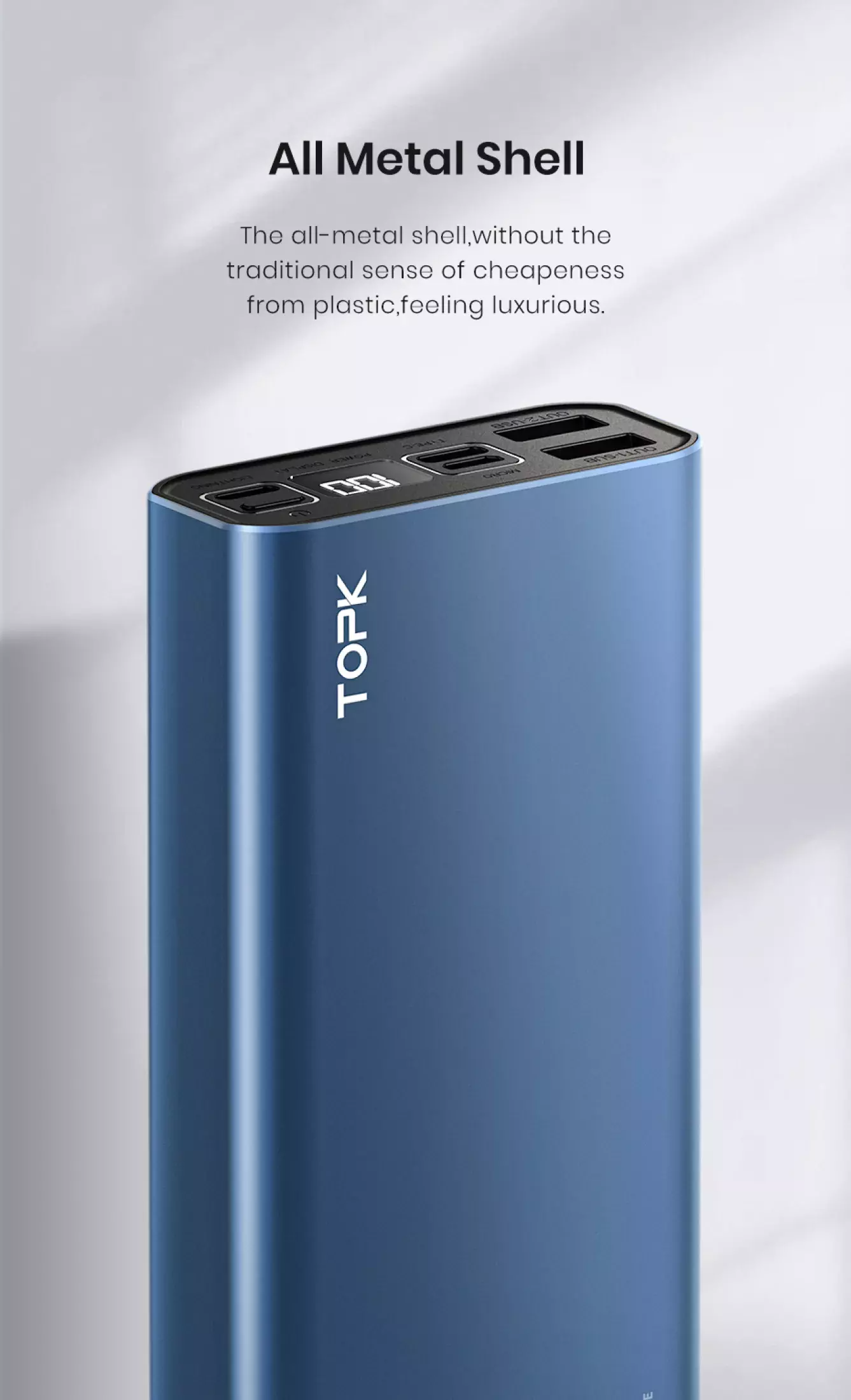 [HÀNG CHÍNH HÃNG] Sạc Dự Phòng TOPK I2006P PD 20W 20000MAh, Với Cáp Micro Usb Dành Cho iPhone Xiaomi Oppo