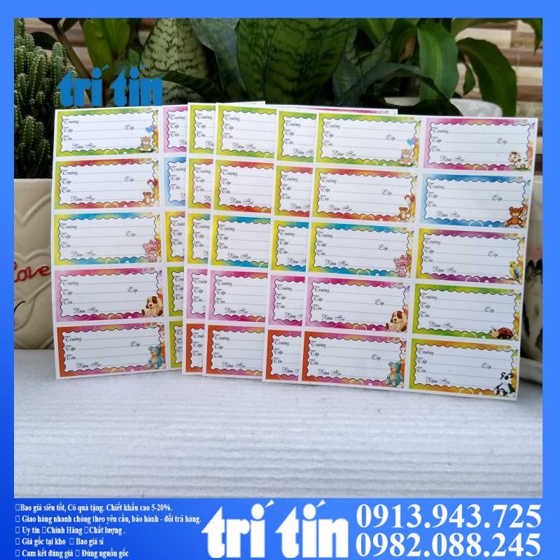 Nhãn vở học sinh 1 xấp