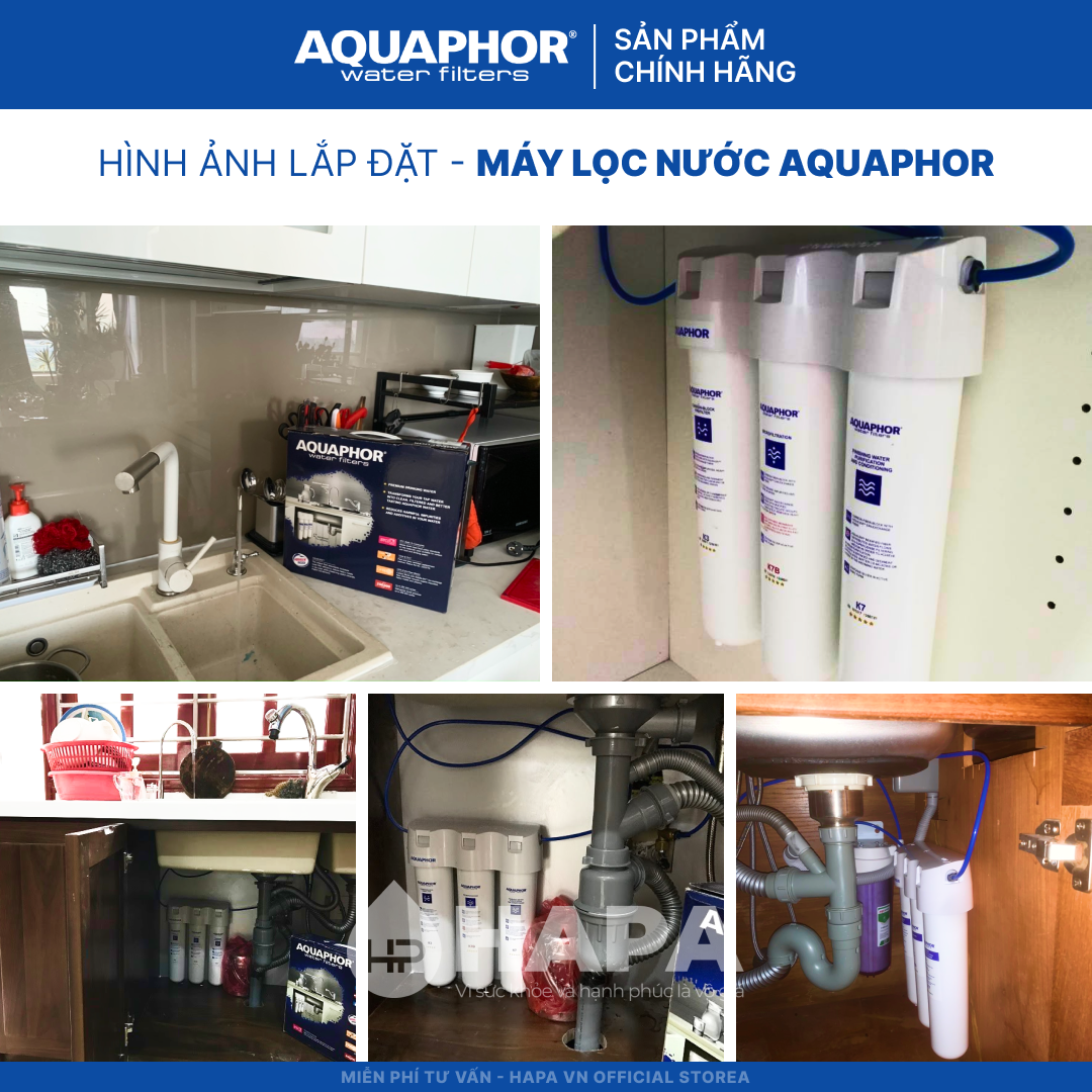 Bộ 3 Lõi Lọc Nước AQUAPHOR Nhập Khẩu Thay Cho Máy AQUAPHOR CRYSTAL ECO - Hàng Chính Hãng
