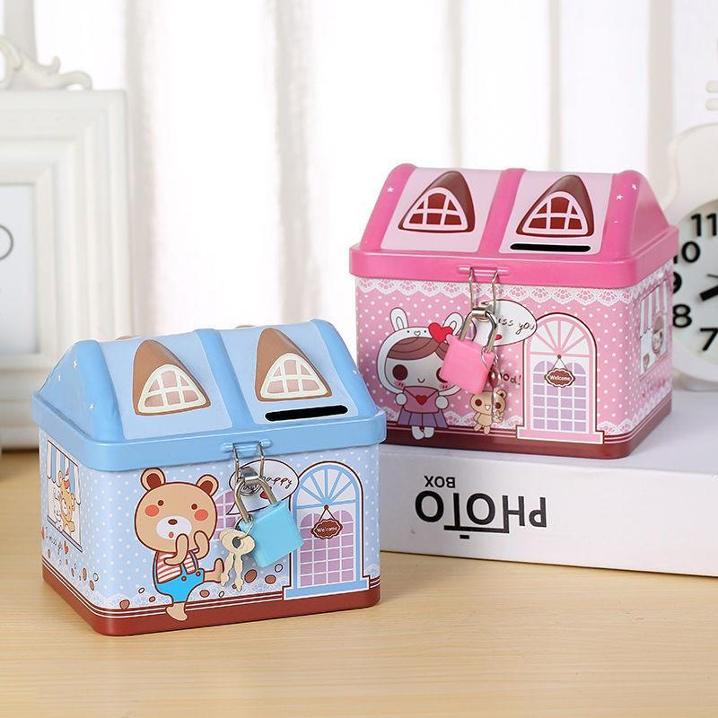 Két sắt mini tiết kiệm hình ngôi nhà
