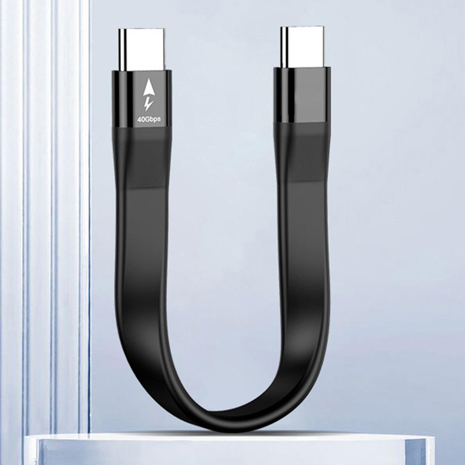 USB C to USB C Cable USB3.1 Short USB C Cable 100W 5A for Laptops