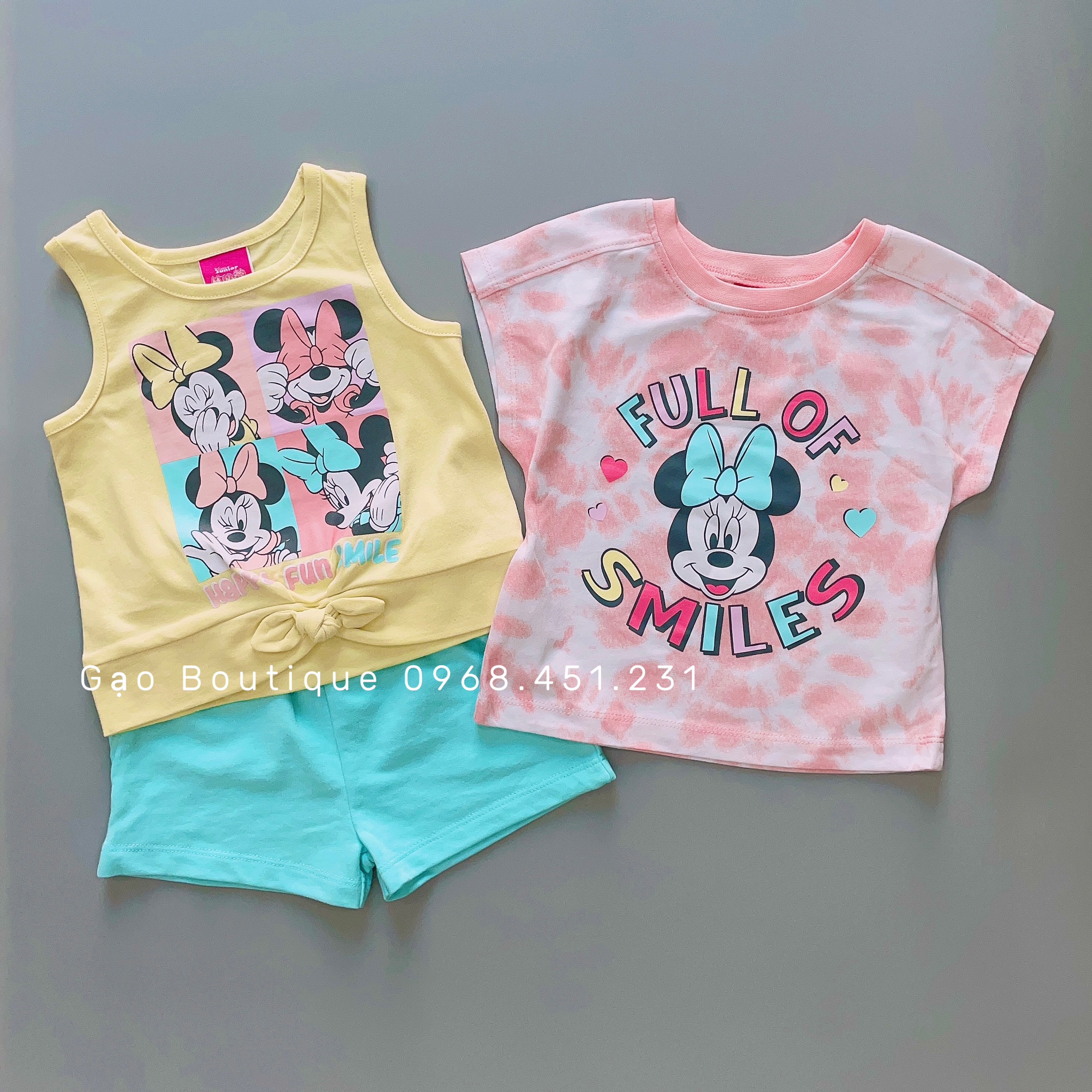 Set 3 chi tiết minnie cho bé gái 8-18kg