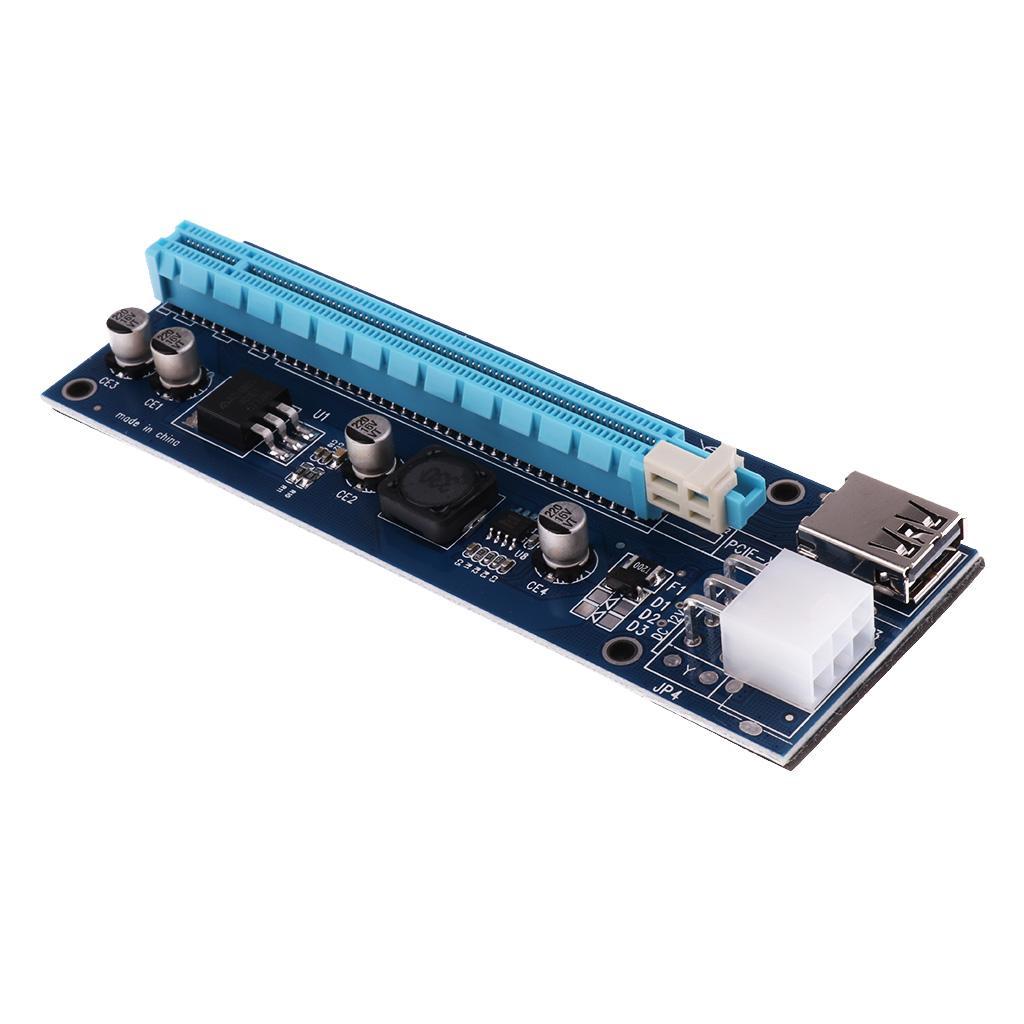 Dedicated Graphic Card PCIE 1X to 16X Riser Power Supply USB3.0 Cable