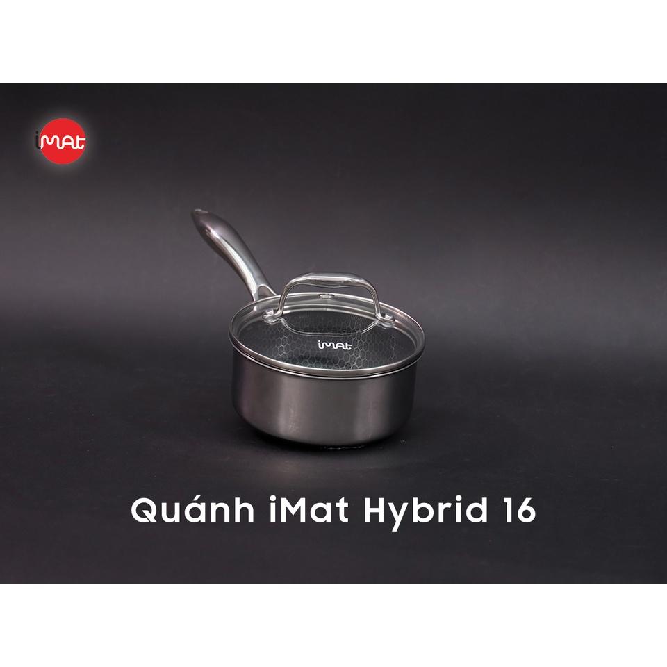 Bộ 6 nồi chảo chống dính bếp từ iMat Hybrid kết hợp giữa lớp phủ điêu khắc chống dính Daikin và inox 430